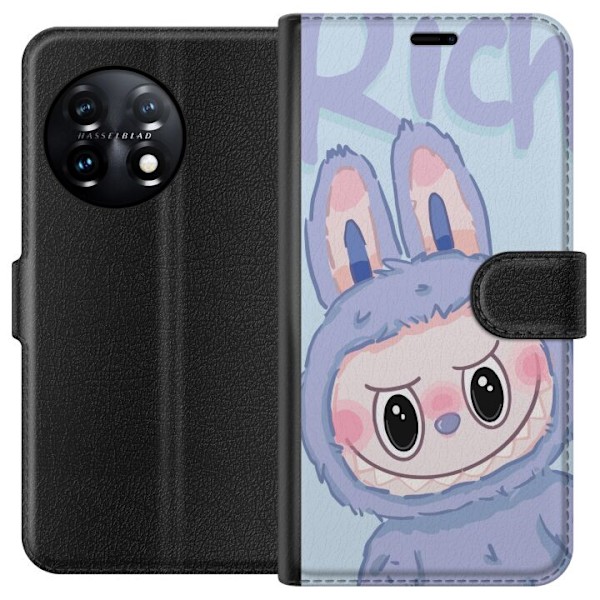 OnePlus 11R Lompakkokotelo Sininen Jänis Labubu