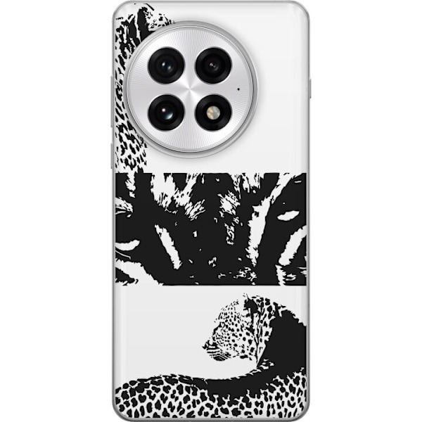 OnePlus 13 Läpinäkyvä kuori Leopard Faces