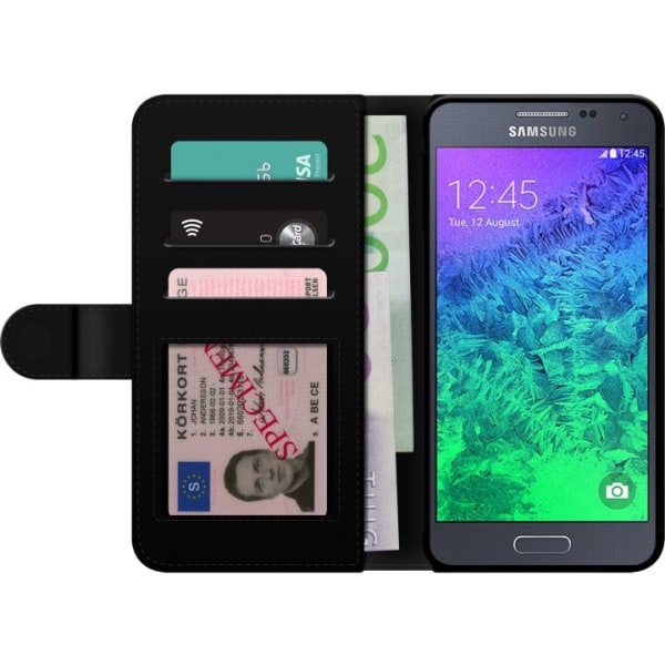 Samsung Galaxy Alpha Plånboksfodral Upp och ner björn