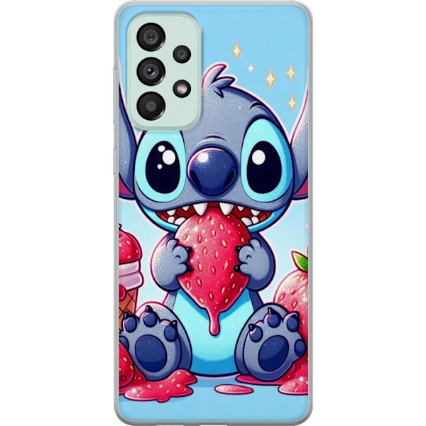 Samsung Galaxy A73 5G Genomskinligt Skal Strawberry Stitch