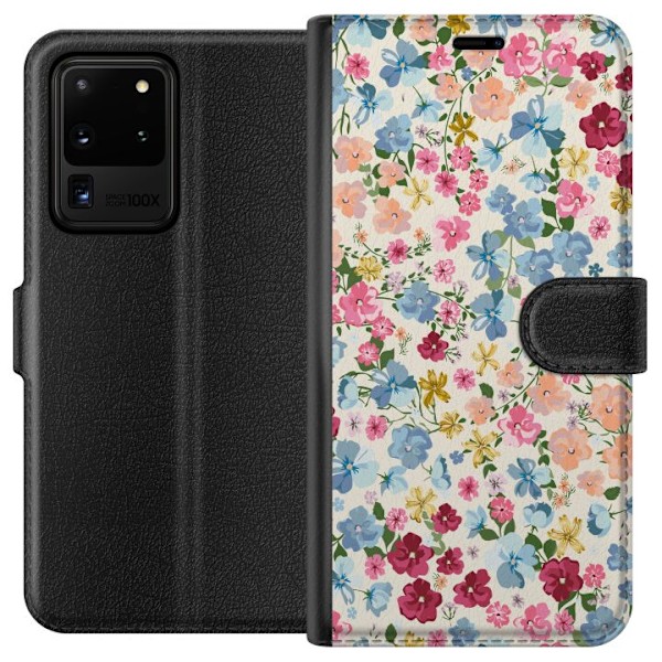 Samsung Galaxy S20 Ultra Plånboksfodral Blommor