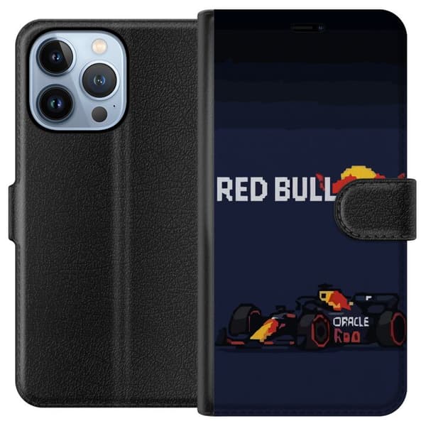 Kompatibel Tegnebogsetui til Apple iPhone 13 Pro Pixelracer i retrostil sort