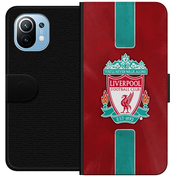 Xiaomi Mi 11 Tegnebogsetui Liverpool FC - Klassisk Fodboldstolthed i Rødt