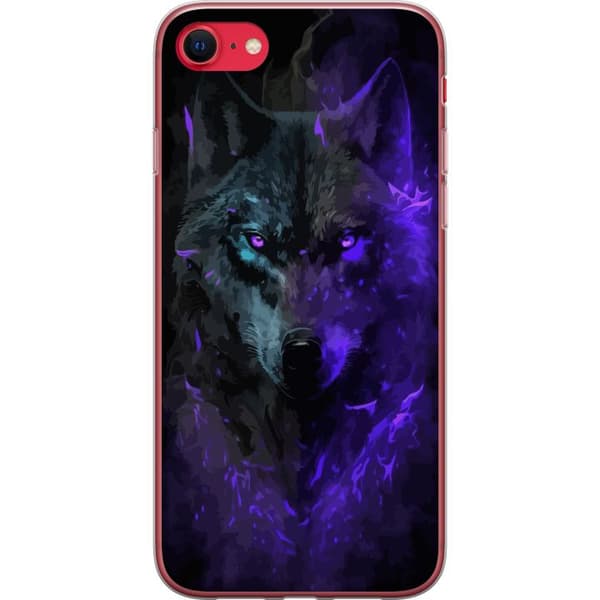 Kompatibelt Mobilskal till Apple iPhone SE (2022) Varg Lila