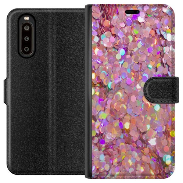 Sony Xperia 10 II Lompakkokotelo Kimalteleva