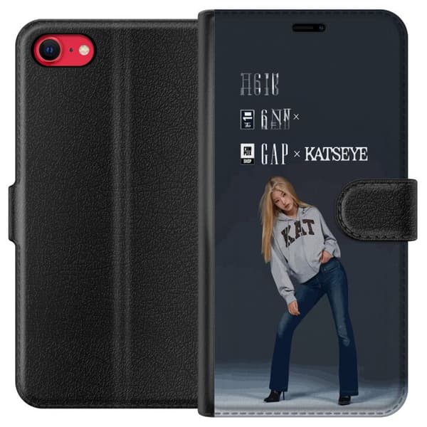 Yhteensopiva Lompakkokotelo Apple iPhone SE (2020) KATSEYE blond modebild harmaa