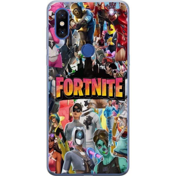 Xiaomi Mi Mix 3 Läpinäkyvä kuori Fortnite