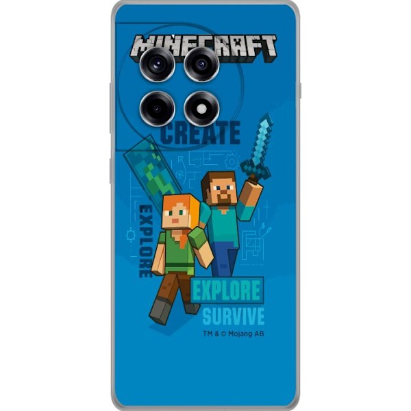 OnePlus 12R Läpinäkyvä kuori Minecraft Luolastot