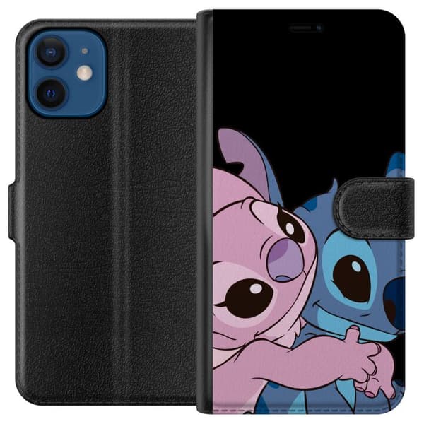 Kompatibel Tegnebogsetui til Apple iPhone 12 mini Lilo & Stitch
