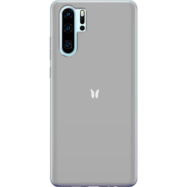Huawei P30 Pro Genomskinligt Skal Fjäril Grå