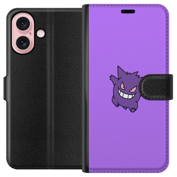 Apple iPhone 16 Lommeboketui Gengar Pokémon