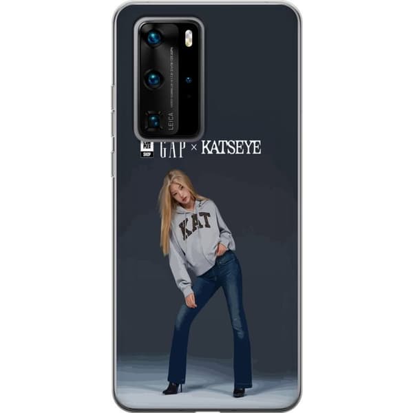 Kompatibelt Mobilskal till Huawei P40 Pro KATSEYE blond modebild grå