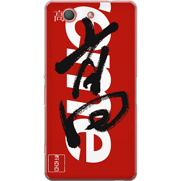 Sony Xperia Z3 Compact Genomskinligt Skal Supreme Röd Graffiti Streetwear Design Modeikon Trend Graffitimönster Populärt Urban Street Fashion
