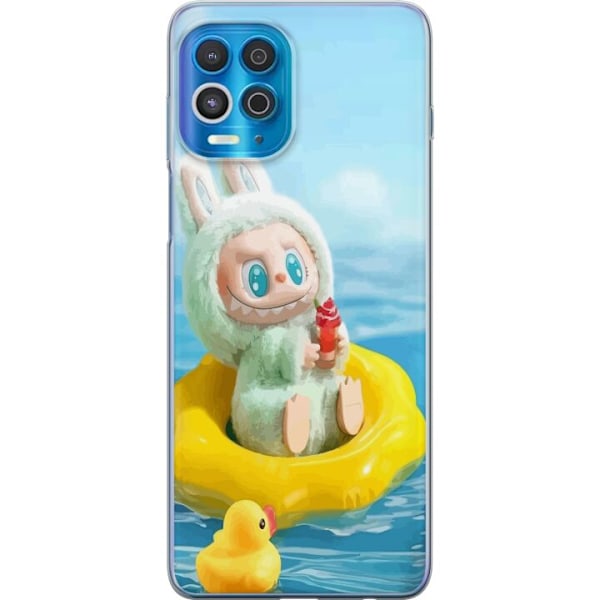 Motorola Edge S Läpinäkyvä kuori Labubu Macaron-sarja