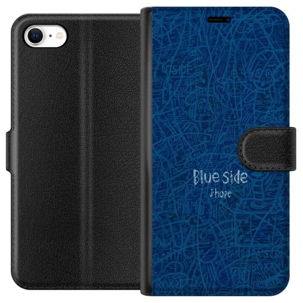 Kompatibelt Plånboksfodral till Apple iPhone 6s Blue Side klotter blå