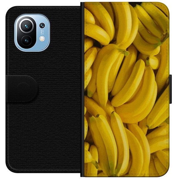 Xiaomi Mi 11 Tegnebogsetui Banan mønster