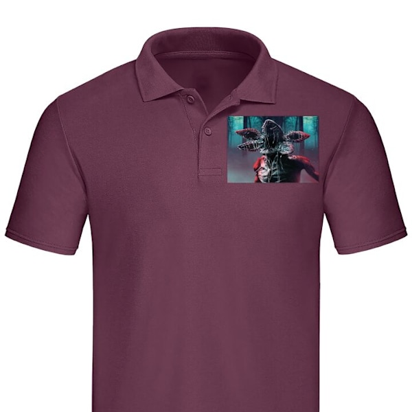 Poloshirt til Voksen | Elegant Poloshirt Fremmede ting monster Bordeaux Medium