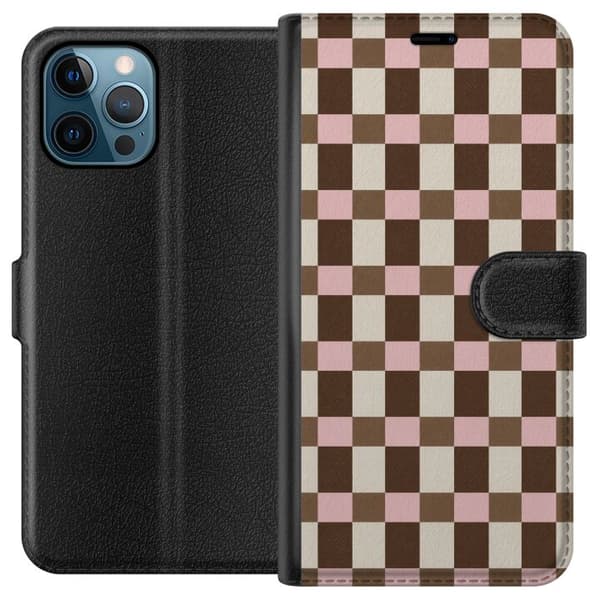 Kompatibelt Plånboksfodral till Apple iPhone 12 Pro Max Neapolitan Check flerfärgad