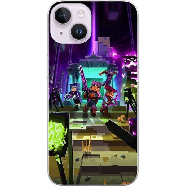 Kompatibelt Mobilskal till Apple iPhone 15 Minecraft