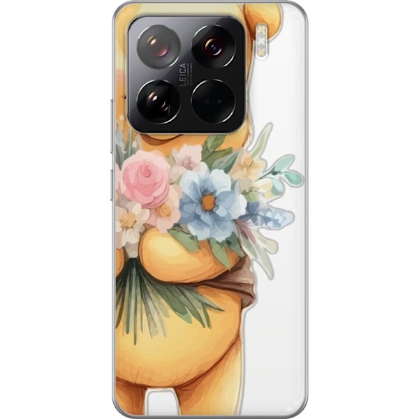 Xiaomi 15 Pro Gennemsigtig cover Nalle Puh med blomster - klas
