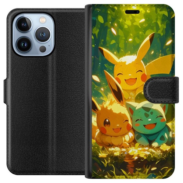 Apple iPhone 13 Pro Lompakkokotelo Pixelmonster pelityyli - v