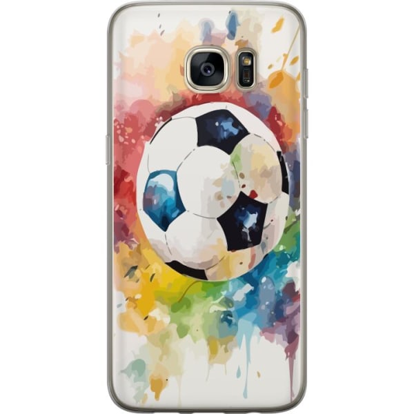 Samsung Galaxy S7 edge Gennemsigtig cover Fodbold