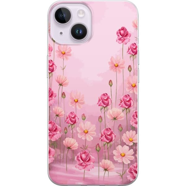Kompatibel Mobilcover til Apple iPhone 14 Kronbladsdrøm Blød blush
