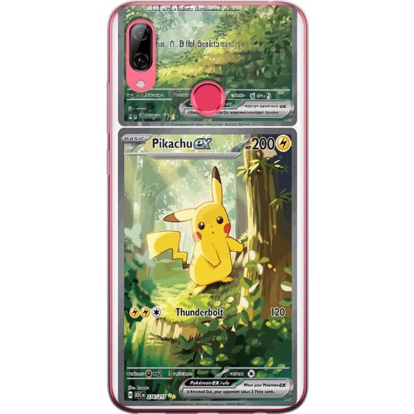 Kompatibelt Mobildeksel til Huawei Y7 (2019) Pikachu grønn