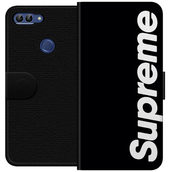 Huawei P smart Plånboksfodral Supreme Svart Vit Streetwear Design Klassisk Modeikon Trend Urban Stil Grafiskt Motiv Populär