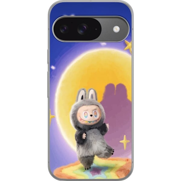 Google Pixel 9 Läpinäkyvä kuori Labubu Neon Pop - Neonväri