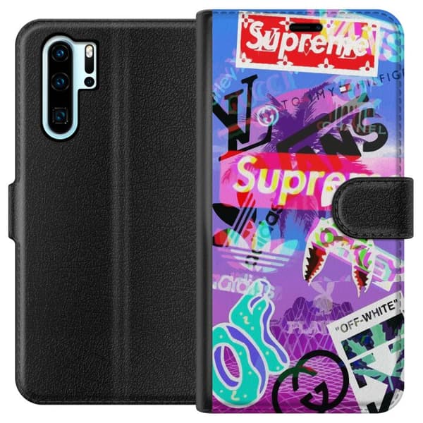 Kompatibelt Lommeboketui til Huawei P30 Pro 3D Merker