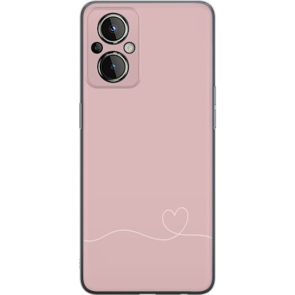 OnePlus Nord N20 5G Gjennomsiktig deksel Rosa Hjärna Design