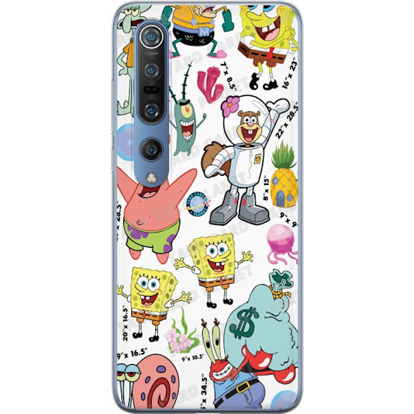 Xiaomi Mi 10 Pro 5G Läpinäkyvä kuori SpongeBob SquarePants