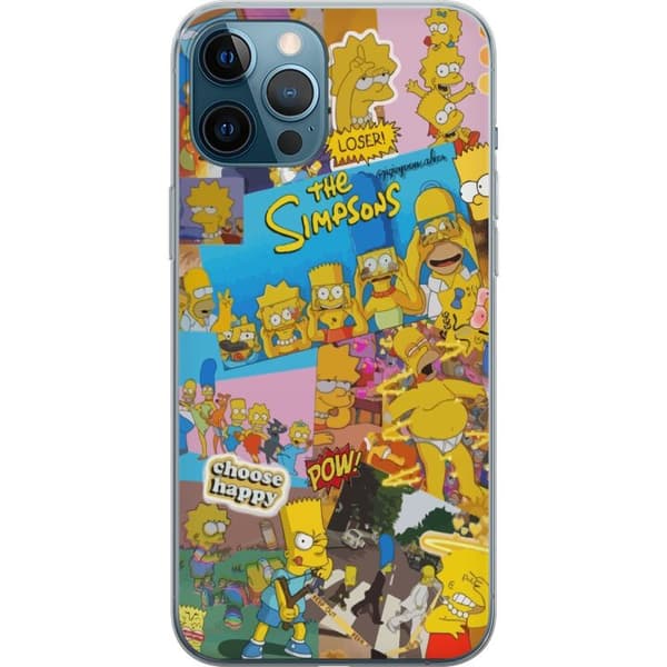 Kompatibelt Mobilskal till Apple iPhone 12 Pro Max The Simpsons Collage Retro Cartoon Pop Art