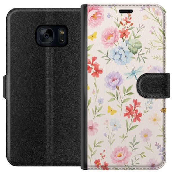Samsung Galaxy S7 Plånboksfodral Blommor