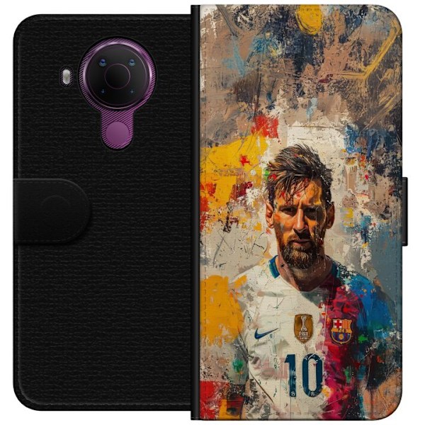 Nokia 5.4 Lompakkokotelo Messi Art