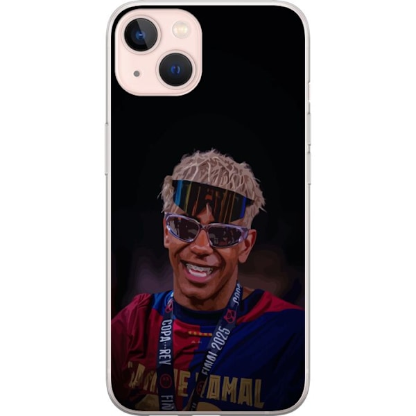 Apple iPhone 13 Gennemsigtig cover Lamine Yamal mobiltaske i elegant sportsdesign