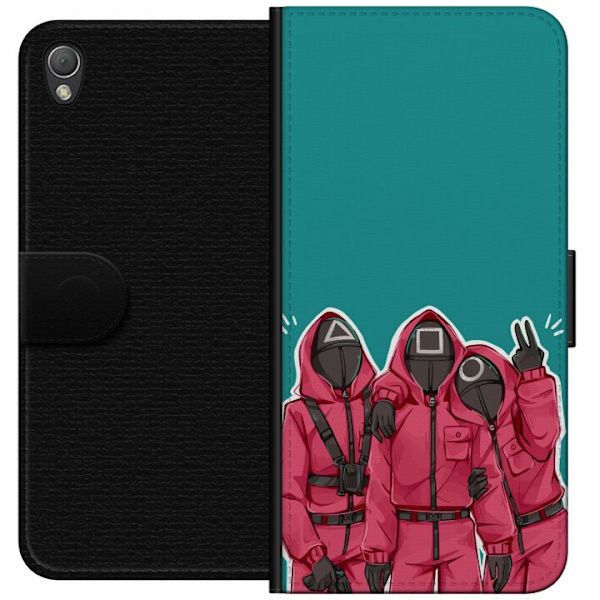 Sony Xperia Z3 Plånboksfodral Squid Game Karaktärer Grafisk Design Seriefigurer Populär TV Motiv Asiatisk Stil Spännande Trend