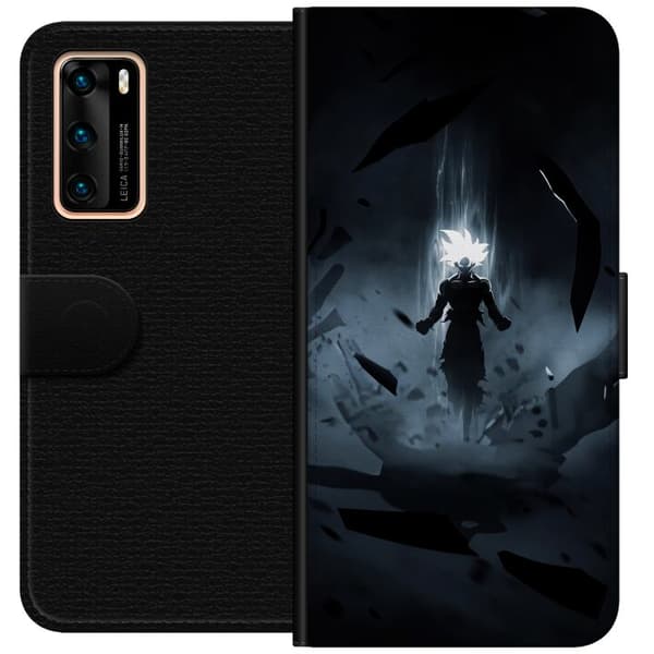Kompatibelt Plånboksfodral till Huawei P40 Shadow Warrior svart