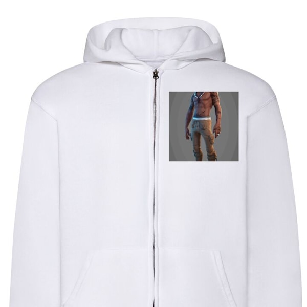 Zip-Hoodie | Huvtröja med Dragkedja för Vuxna Fortnite vit M