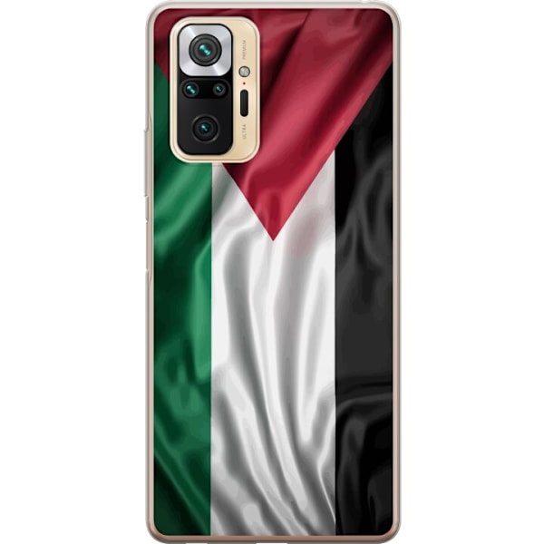 Xiaomi Redmi Note 10 Pro Gennemsigtig cover Palestinaflaget – ikonisk frihedssymbol i rød, sort, hvid og grøn