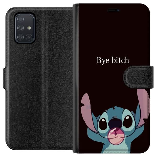 Kompatibel Tegnebogsetui til Samsung Galaxy A71 Bye bitch, Stitch