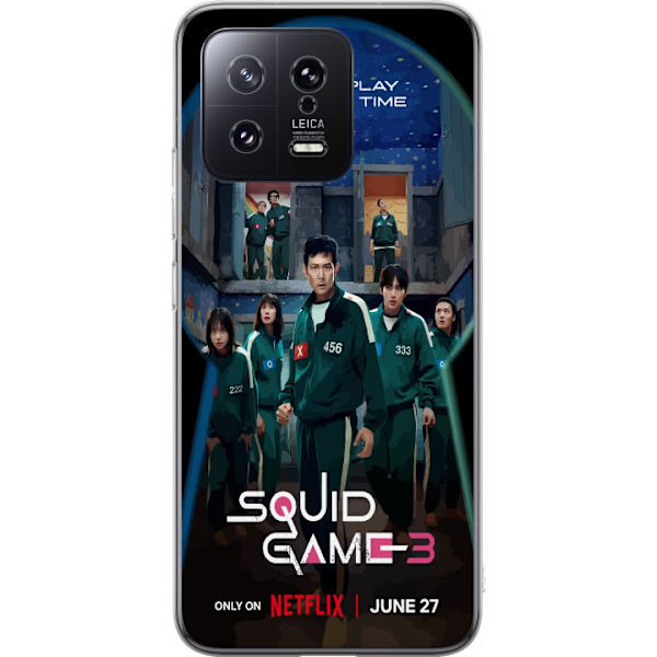 Xiaomi 13 Läpinäkyvä kuori Squid Game Kausi 3 TV-sarjan hahmot Suositut TV-sarja Motiivit Ikoni Jännitys Draama Aasialainen suunnittelu Trendi