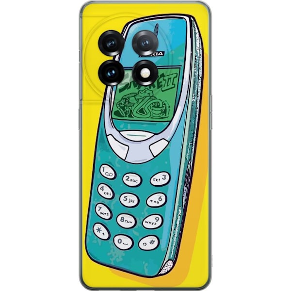 OnePlus 11 Gjennomsiktig deksel Nokia 3310, Snake 2, behold so