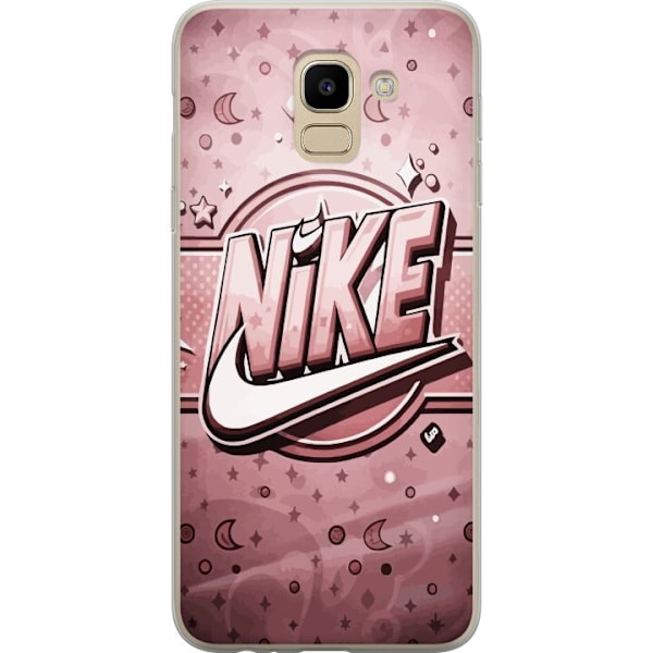 Samsung Galaxy J6 Läpinäkyvä kuori Nike Vaaleanpunainen