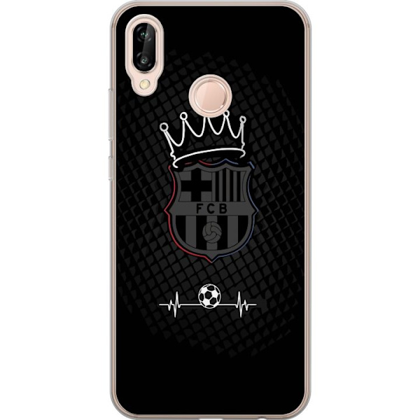 Huawei P20 lite Läpinäkyvä kuori FC Barcelona Emblem Jalkapalloaihe Sininen Punainen Seuramerkki Katalonia La Liga Fanit Suosittu Ikoninen