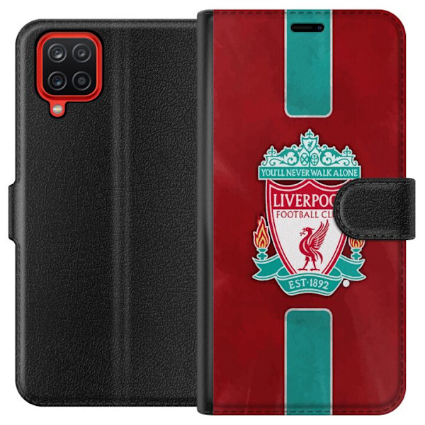 Samsung Galaxy A12 Plånboksfodral Liverpool FC – Klassisk Fotbollsstolthet i Rött