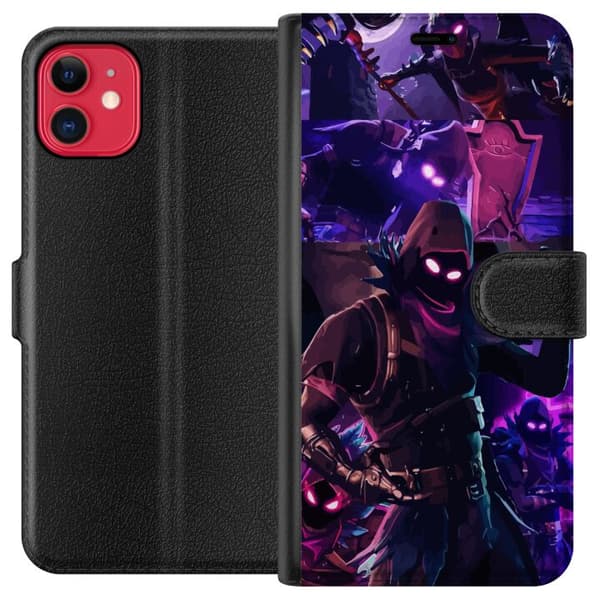 Kompatibel Tegnebogsetui til Apple iPhone 11 Fortnite Raven