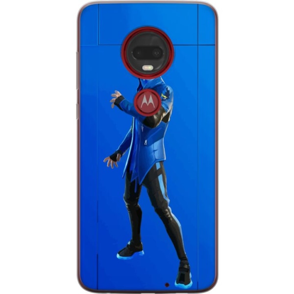 Motorola Moto G7 Plus Gennemsigtig cover Fortnite - Ninja Blue