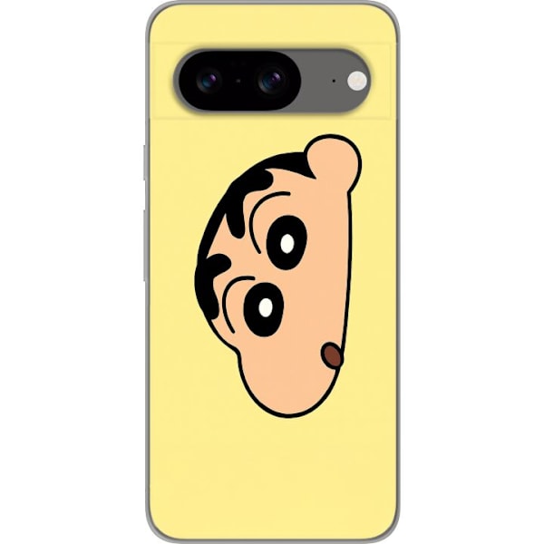 Google Pixel 8 Läpinäkyvä kuori Peeking Shinchan